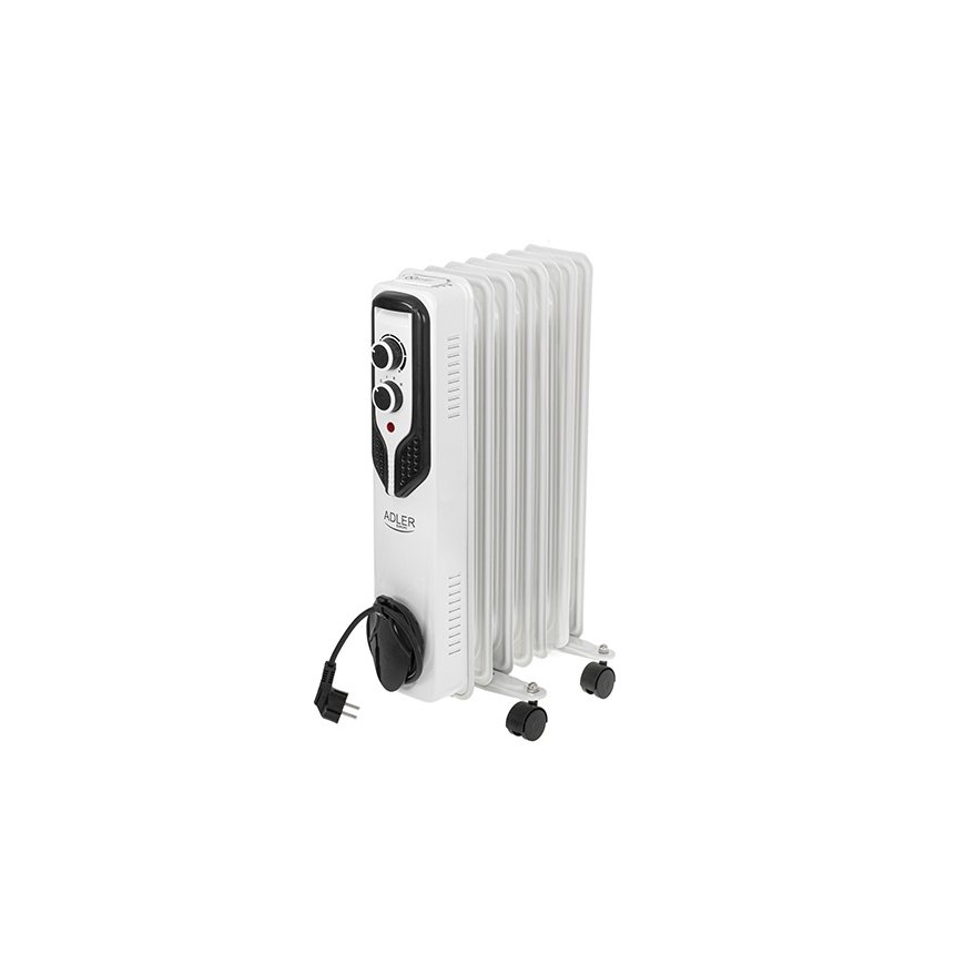 Adler AD 7815 sisälämmitin Sisätila Valkoinen 1500 W Öljysähkölämmitin