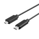 UNITEK Y-C473BK USB-kaapeli USB 2.0 1 m USB C Micro-USB B musta