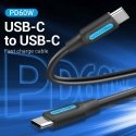 Vention USB 2.0 C Male to Male Cable 1M Black PVC Type Vention USB 2.0 C Male to Male Cable 1M Black PVC Type