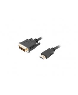 Lanberg CA-HDDV-10CC-0018-BK videokaabliadapter 1,8 m HDMI tüüp A (Standard) DVI-D Must