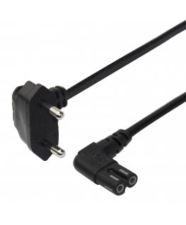 Deltaco 1902299 maitinimo kabelis Juoda 1,5 m CEE7/16 IEC C7