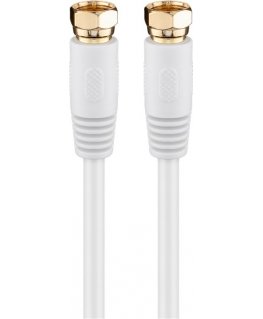 Goobay 67291 coaxial cable 2.5 m F-type White