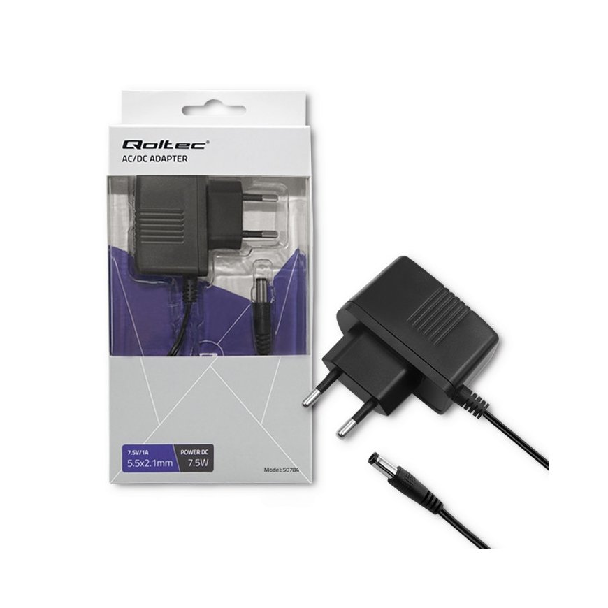 Qoltec 50784 maitinimo adapteris / inverteris Vidaus 7,5 W – 4