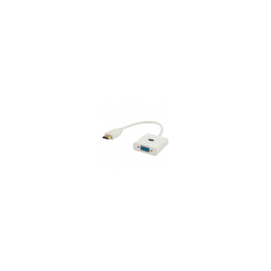 Savio CL-27B videokaabliadapter 0,1 m HDMI tüüp A (Standard) VGA (D-Sub) Valge