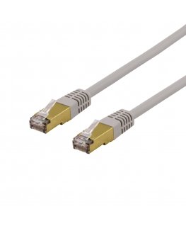 Deltaco SFTP-61AH tīkla kabelis Pelēks 1 m Cat6a S/FTP (S-STP)