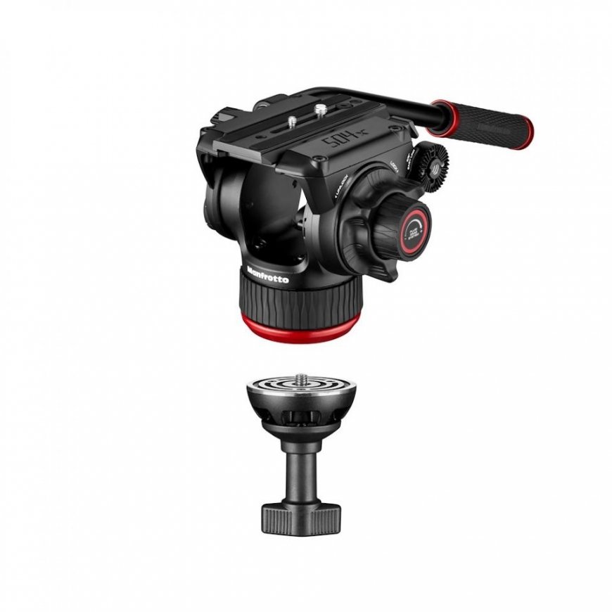 Manfrotto MVK504XTWINMA tripod head Black Aluminium 1/4, 3/8" Fluid – 5