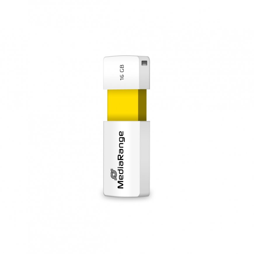 MediaRange MR972 USB-muisti 16 GB USB A-tyyppi 2.0 Valkoinen, Keltainen