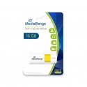 MediaRange MR972 USB atmintukas 16 GB USB A tipo 2.0 Balta, Geltona MediaRange MR972 USB atmintukas 16 GB USB A tipo 2.0 Balta, Geltona