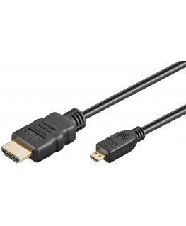 Goobay 74432 HDMI kabelis 1 m HDMI Type A (Standard) HDMI Type D (Micro) Melns
