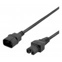 Deltaco DEL-116B maitinimo kabelis Juoda 2 m IEC C14 IEC C15 Deltaco DEL-116B maitinimo kabelis Juoda 2 m IEC C14 IEC C15