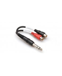 Hosa Technology YPR-102 audio kabelis 6.35mm TRS 2 x RCA Melns
