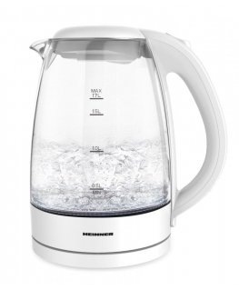 Heinner HEK-2200GWH elektrinis virdulys 1,7 L 2200 W Permatomas, Balta
