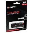 Emtec B120 Click Secure USB zibatmiņa 32 GB USB Type-A 3.2 Gen 2 (3.1 Gen 2) Melns