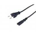 Equip 112161 elektrības kabelis Melns 3 m 2 pini C7 uzmava Equip 112161 elektrības kabelis Melns 3 m 2 pini C7 uzmava
