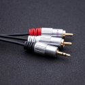 Qoltec 52341 аудио кабель 3 m 2 x RCA 3,5 мм Черный Qoltec 52341 аудио кабель 3 m 2 x RCA 3,5 мм Черный