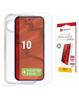 Displex Screen Protector + Case for Google Pixel 10, Eco Mounting Frame, scratch resistant