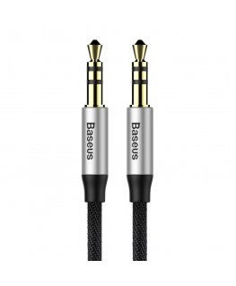 Baseus CAM30BS1 audiokaabel 1 m 3.5mm Must, Hõbe