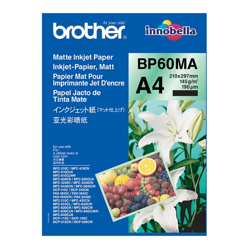 Brother BP-60MA kopijavimo popierius A4 (210x297 mm) Matinis 25 lapai Balta