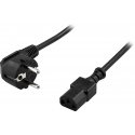 Deltaco DEL-110 elektrības kabelis Melns 3 m CEE7/7 IEC C13 Deltaco DEL-110 elektrības kabelis Melns 3 m CEE7/7 IEC C13