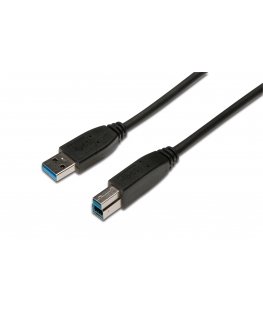ASSMANN Electronic USB 3.0, USB A - USB B, 1 m USB kabelis USB 3.2 Gen 1 (3.1 Gen 1) Juoda