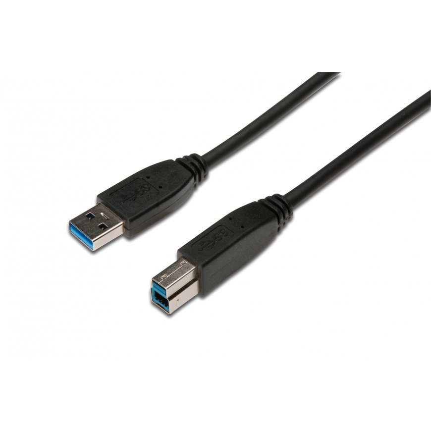 ASSMANN Electronic USB 3.0, USB A - USB B, 1 m USB-kaapeli USB 3.2 Gen 1 (3.1 Gen 1) musta