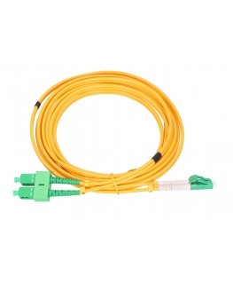 Extralink PATCHCORD SC/APC-LC/APC SM 9/125 DUPLEX 3.0MM 5M - 5 m InfiniBand- ja kuituoptiikkakaapeli FTTH Keltainen