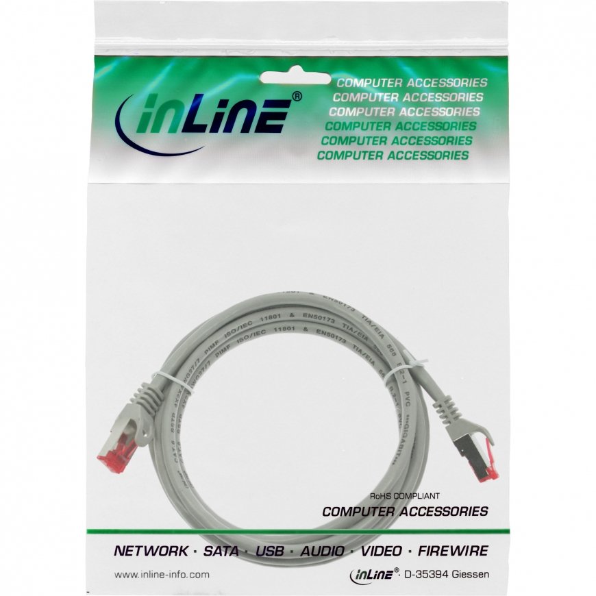 InLine 76403 сетевой кабель Серый 3 m Cat6 S/FTP (S-STP) – 3