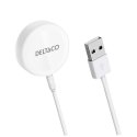 Deltaco AWC-100 зарядное устройство для мобильных устройств Умные часы Белый USB Беспроводная зарядк Deltaco AWC-100 зарядное устройство для мобильных устройств Умные часы Белый USB Беспроводная зарядк