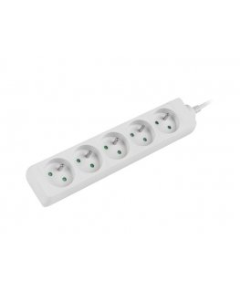 Lanberg PS0-05E-0150-W pagarinātājs 1,5 m 5 Maiņstrāvas izvade (-s) Iekštelpas Balts