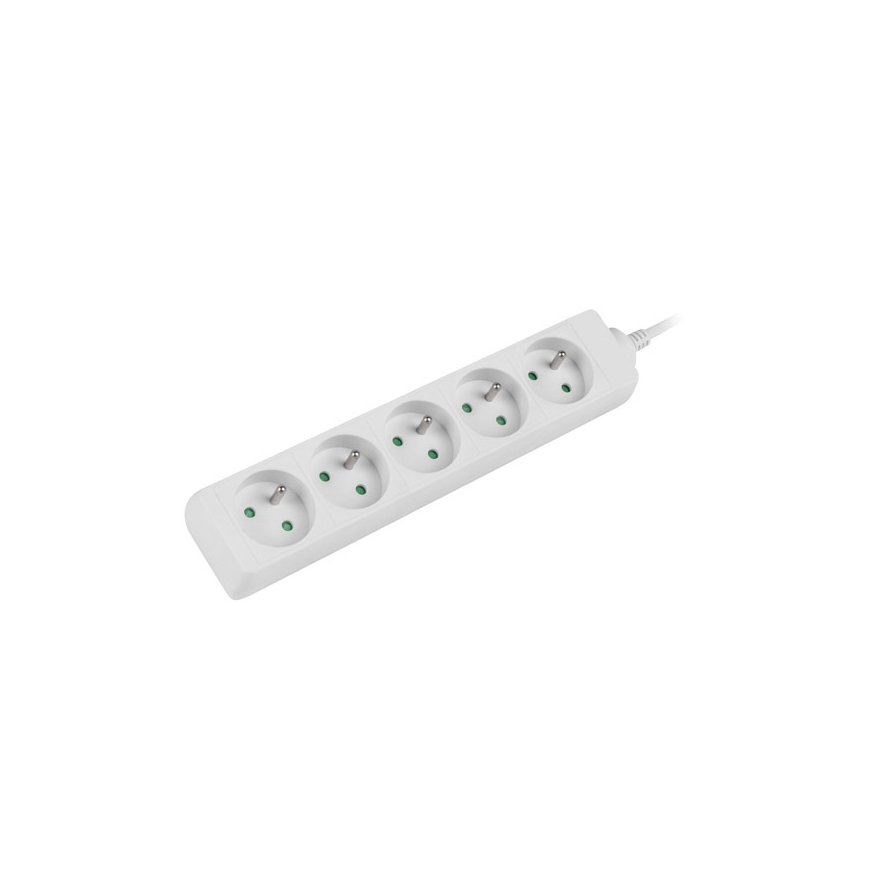 Lanberg PS0-05E-0150-W удлинитель 1,5 m 5 розетка(и) Для помещений Белый
