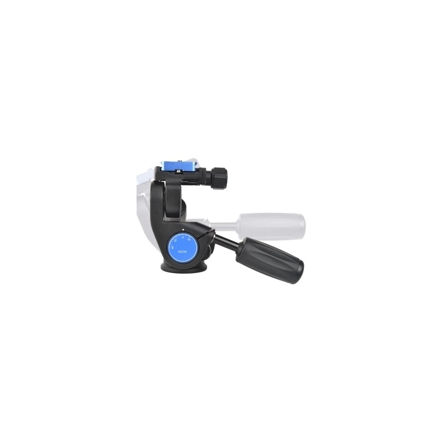 Benro HD3A kolmjala pea Must 1/4" Pan – 4