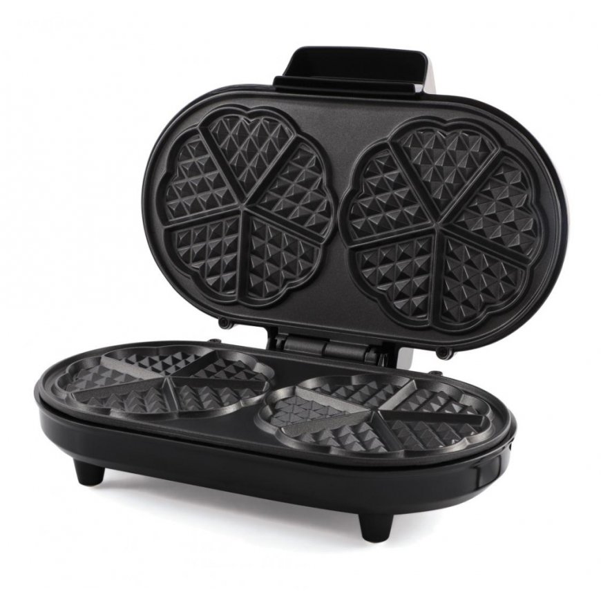 Heinner HWF-1000CR vafeļpanna 2 vafele (-s) 1000 W Melns, Vara krāsa – 2