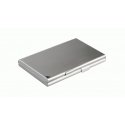 Durable BUSINESS CARD BOX duo business card holder Aluminium Silver Durable BUSINESS CARD BOX duo business card holder Aluminium Silver