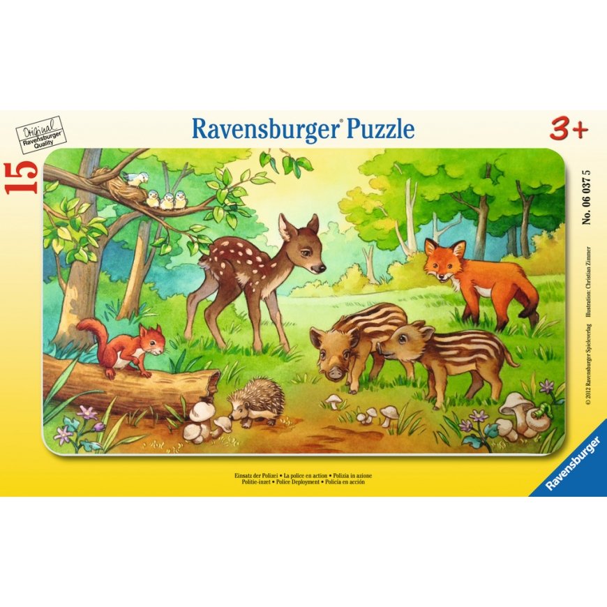 Ravensburger 00.006.376 Kuviopalapeli 15 kpl Eläimistö
