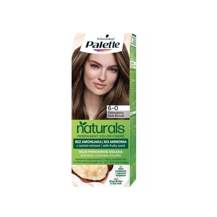Palette Permanent Naturals Color Creme 6-0 Dark - Designed for Light Hair