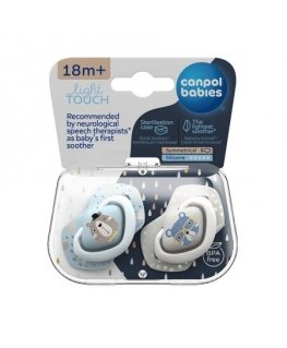 CANPOL BABIES silikoninis simetrinis čiulptukas BONJOUR PARIS, 18 mėn. ir daugiau, 2 vnt., 22/649_blu