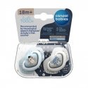 CANPOL BABIES silicone symmetrical pacifier BONJOUR PARIS, 18 months+, 2 pcs., 22/649_blu