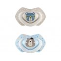 CANPOL BABIES silicone symmetrical pacifier BONJOUR PARIS, 18 months+, 2 pcs., 22/649_blu