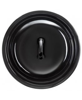 Black enameled cover 24 cm EMALIA OLKUSZ