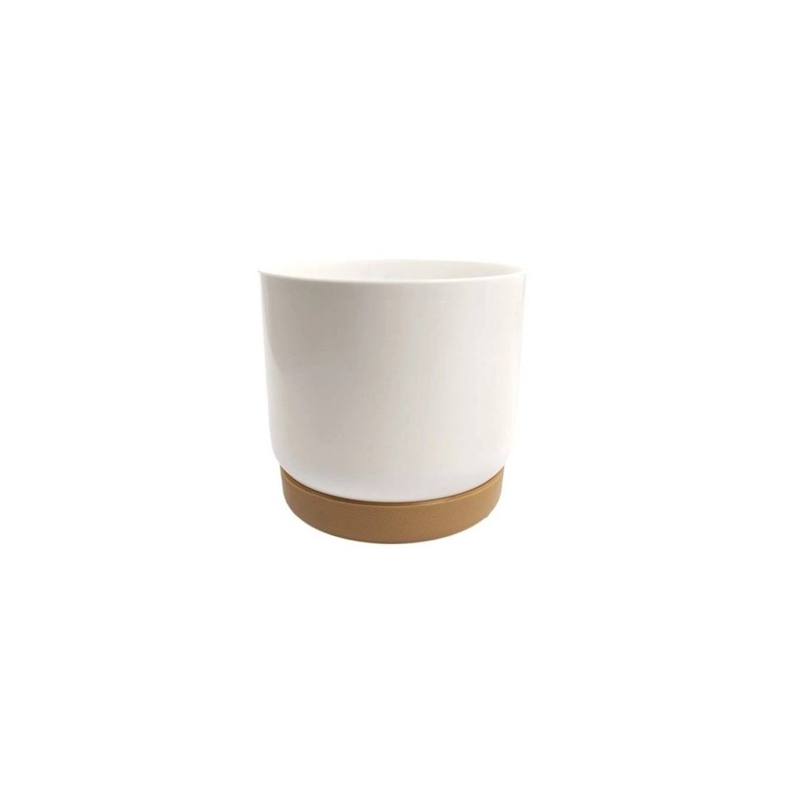 Oem Savaime laistantis gėlių vazonas – 14.5 cm – baltas – su – 2