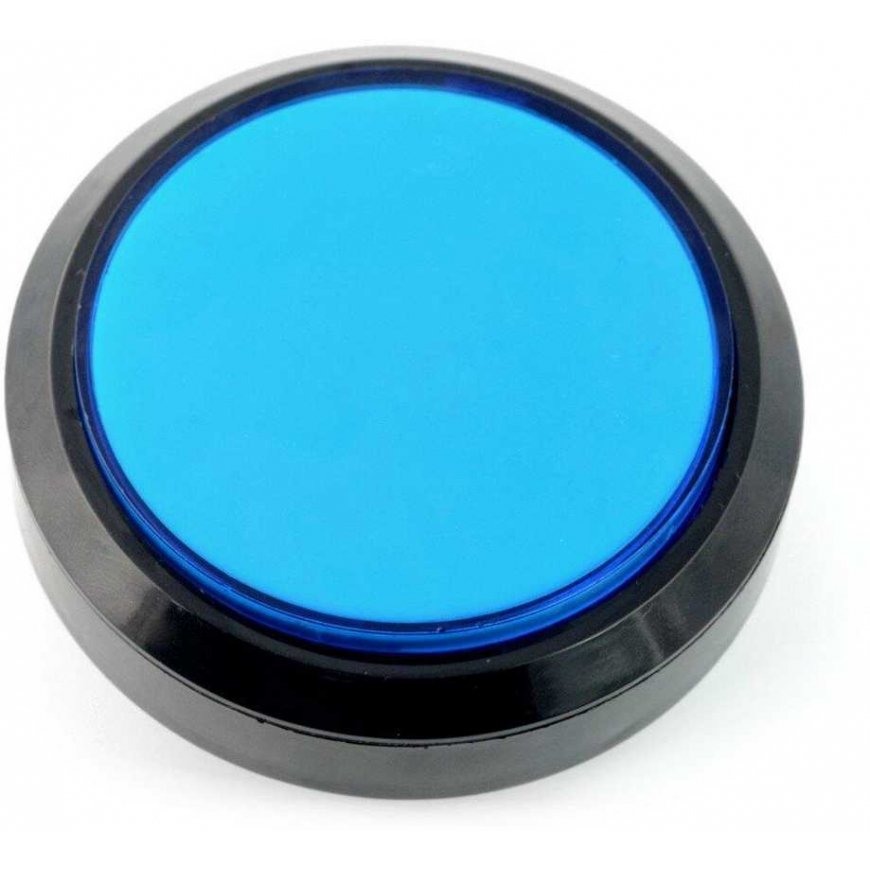 OEM Button 10cm - blue - flat