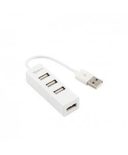SBOX H-204W jaotur USB 2.0 480 Mbit/s Valge