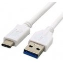 USB kaabel C-Tech USB-A - USB-C 1 m Valge (CB-USB3C-10W)