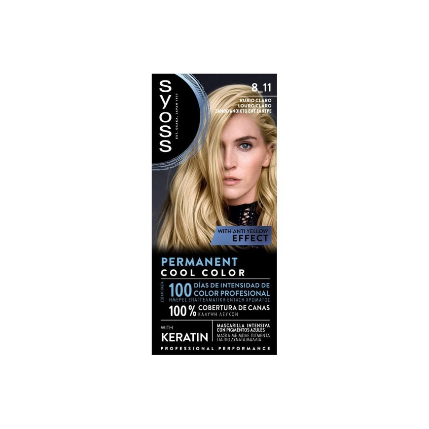 Syoss PERMANENT COLOR 8.11 - Šviesus Rudas 1 vnt. – 2