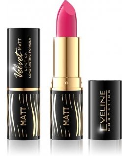 Eveline Cosmetics Velvet Matt lūpu krāsa 502 Vibrant Fuchsia, 4.1 g
