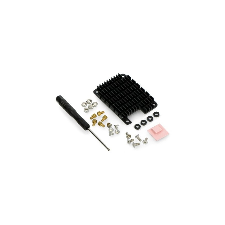 Waveshare Alumiinij radiator, suunniteltu Raspberry Pi Compute Module 4:lle lämpöä johtavalla teipillä, musta – 2