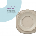 b.box - 2 in 1 suction cup plate | Latte