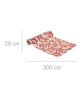 Fééric Lights Christmas Table Runner with Christmas Motifs, 28 x 300 cm
