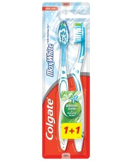 Colgate Max Baltas - 2 pack, soft toothbrushes