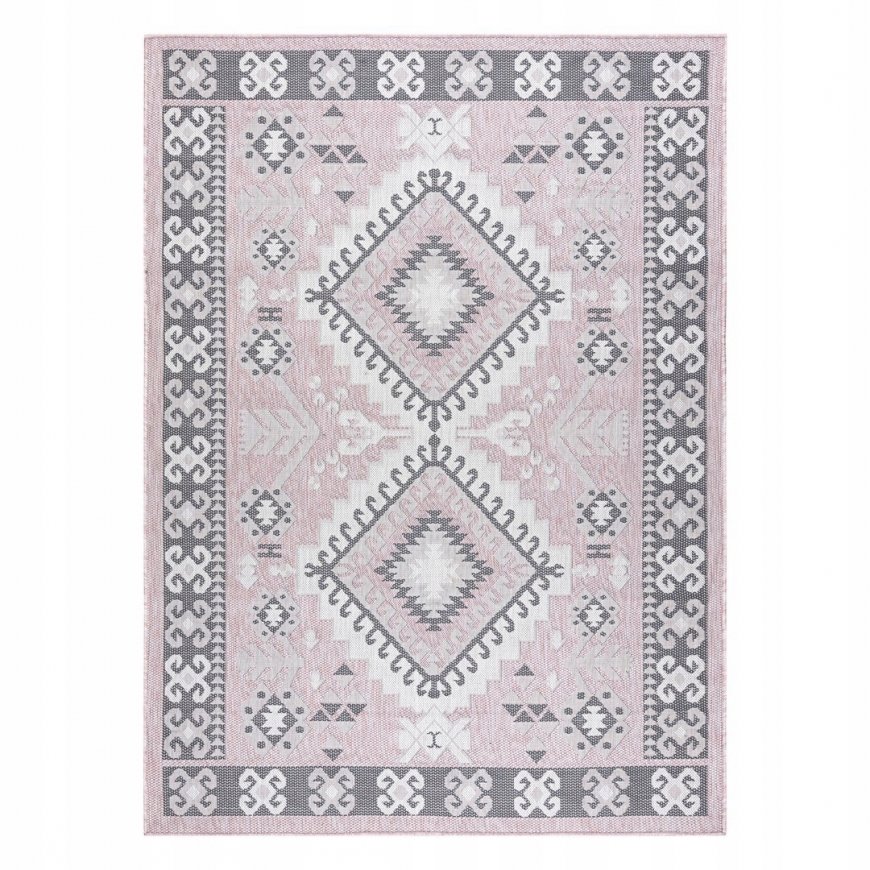 Roosa Kilim VINEA AZTEC värviga 160x220 Hakano – 2